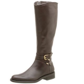 Geox Women's Ascot 1 Flat Boot,Coffee,37.5 EU (US Women's 7.5 M) Shoes