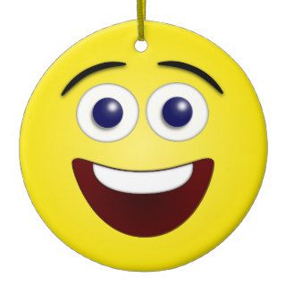 Laughing Smiley Face 3D Ornaments