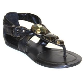 Kenneth Cole REACTION Women's Screen Gems Flat Gladiator Sandal, Black, 10 M US Shoes