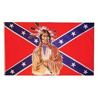 Flag Rebel Native American Poly 3ft X 5ft  Outdoor Decorative Flags  Patio, Lawn & Garden