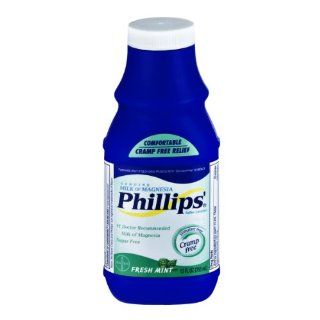 Phillips Milk of Magnesia Fresh Mint Saline Laxative, 12 FZ (Pack of 4)  Grocery & Gourmet Food
