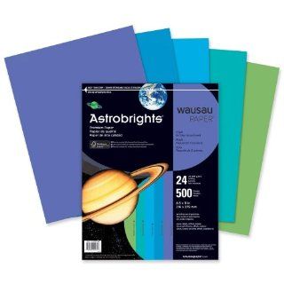 Wausau Paper Astrobrights Colored Paper, 24lb, 8 1/2 x 11, Cool Assortment, 500 Sheets/Ream 