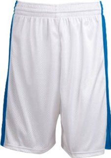 Teamwork Adult/Youth Ultimate Fit Shorts 51 WHITE/ROYAL STRIPE/WHITE PIPING A2XL Sports & Outdoors