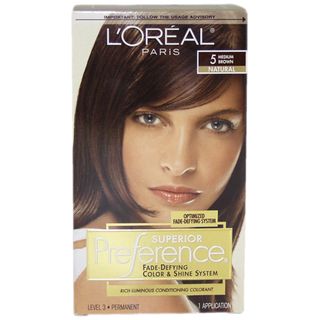 L'Oreal Superior Preference Natural Medium Brown #5 Fade Defying Hair Color L'Oreal Hair Color