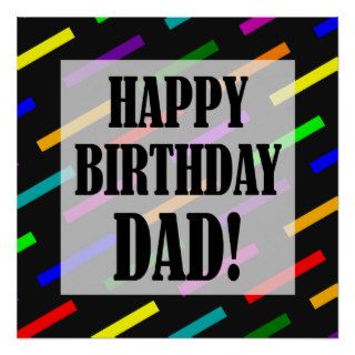 Happy Birthday For Dad Poster