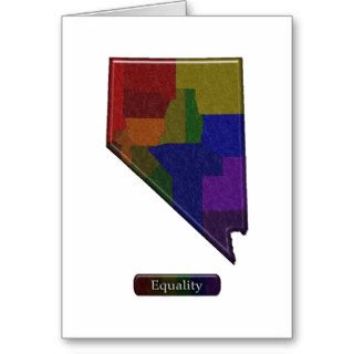 LGBT Equality Nevada Rainbow Map   LGBT Equality Greeting Card