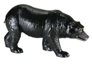 Gurman LA LA 1401 1315IN Leather Bear Figurine, 13 Inch, Black   Collectible Figurines