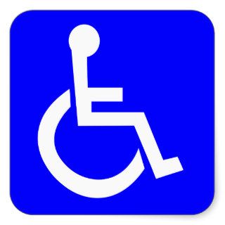 Official International symbol of access Square Stickers