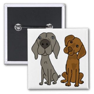 AR  Funny Weimaraner and Pointer Button