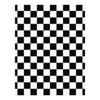Black and white checkered pattern custom flyer