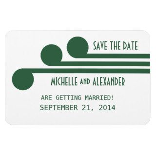 Simple Deco Chic Save the Date Magnet, Green