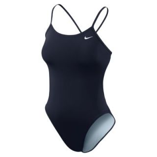Nike Poly Core Performance Cut Out Womens Tank Swimsuit   Blue