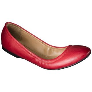 Womens Mossimo Supply Co. Ona Side Scrunch Ballet Flat   Red 9