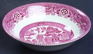 Enoch Wood & Sons Pink Willow (Older) Coupe Cereal Bowl, Fine China Dinnerware  