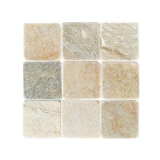 Daltile Travertine Autumn Mist 6 in. x 6 in. Slate Floor and Wall Tile (6 sq. ft. / case) TS71661P