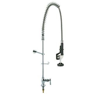 CHG Encore Single Deck Mount Pre Rinse Assembly Faucet   w/ Wall Bracket   KN63 1000 BR   Touch On Kitchen Sink Faucets  