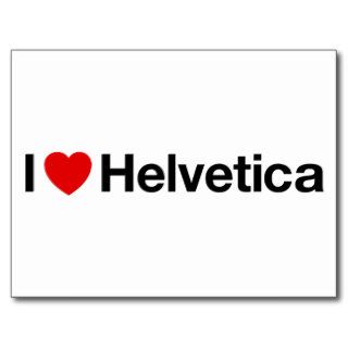 I heart Helvetica Postcards