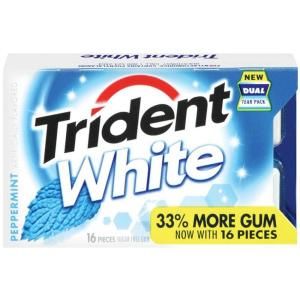 Trident White Peppermint Dual Gum (16 Piece) 113758