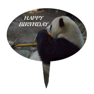 Panda Bear Bamboo Happy Birthday Cake Topper