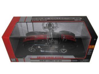 1965 Shelby Cobra 427 SC Black With Red Stripes 1/18 Limited Edition by Shelby Collectibles SC138 Toys & Games