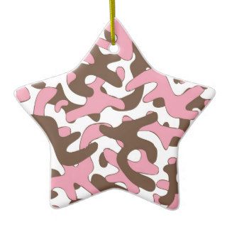 Ice cream color Camouflage Pattern Christmas Ornament