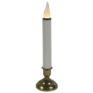 10 in. Warm White Flame Chatham Candle with Bronze Base (Set of 2) 45 154 20