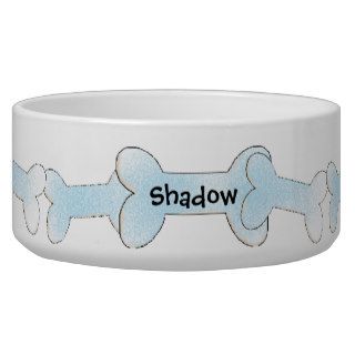 Customized Blue Dog Biscuit Bones Dog Dish Dog Bowl