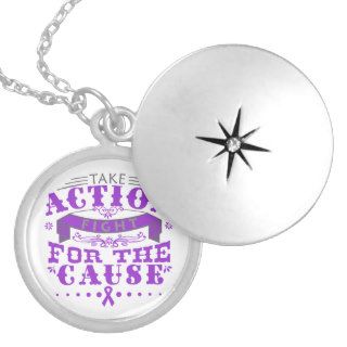 Alzheimer’s Disease Take Action Fight Custom Necklace