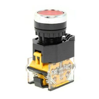Red Momentary DPST Panel Mount NO NC Push Button Switch 380VAC 10A   Electrical Outlet Switches  