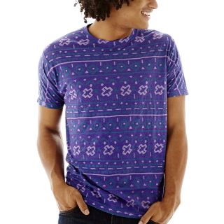 Burn The Pattern Tee, Prple Burn Pattern, Mens