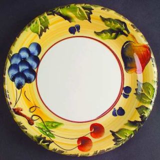 Dansk Fall Harvest Small Salad Plate, Fine China Dinnerware   Yellow Rim With Fr