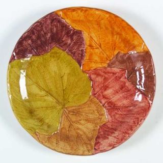 Vietri (Italy) Sienna Salad Plate, Fine China Dinnerware   Gold,Olive,Brown,Rust