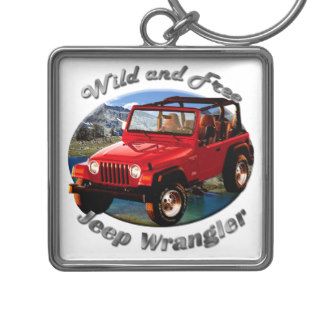 Jeep Wrangler Premium Square Keychain