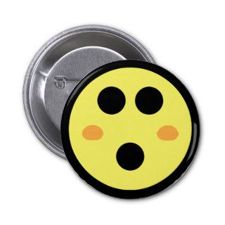 Yellow Blushing Smiley Face Buttons