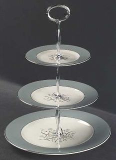 Syracuse Meadow Breeze 3 Tiered Serving Tray (DP, SP, BB), Fine China Dinnerware