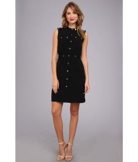 Calvin Klein Cinched Waist Dress Womens Dress (Black)