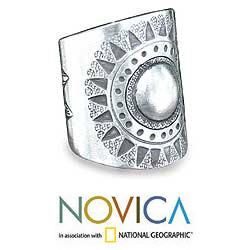Sterling Silver 'Hill Tribe Sun' Wrap Ring (Thailand) Novica Rings