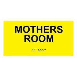 ADA Mothers Room Braille Sign RSME 431 BLKonYLW Wayfinding  Business And Store Signs 