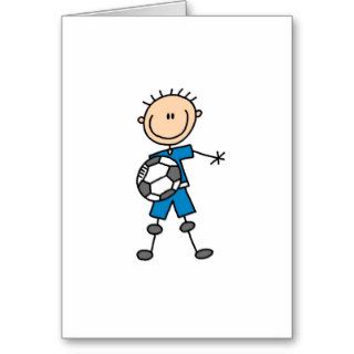 Boy Blue Uniform Soccer Cards