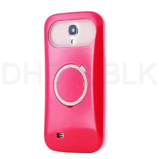 Hot Pink Glow Dual Color Hybrid Protect Case Cover Ring Stand for Samsung Galaxy S4 I9500 Cell Phones & Accessories