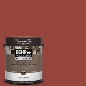 BEHR Premium Plus Ultra 1 Gal. #PPU2 17 Morocco Red Flat Exterior Paint 485301