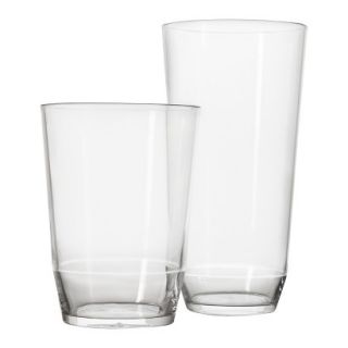 Room Essentials Tumbler Set of 8   Clear (Large/Small)