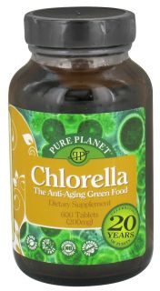 Pure Planet   Chlorella Anti Aging Green Food 200 mg.   600 Tablet(s)
