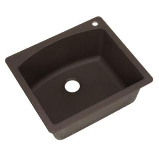 Blanco Diamond Dual Mount Composite 22x10x25 1 Hole Single Bowl Kitchen Sink in Cafe Brown 440208