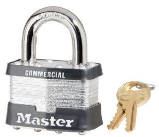 6 Pack Master Lock 5KA A383 2" Wide Keyed Alike Commercial Grade Laminated Padlock with 1" Shackle Height   Keyed to A383 Key Code    