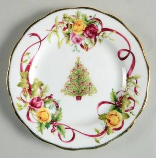 Royal Albert Old Country Roses Christmas Tree Bread & Butter Plate, Fine China D