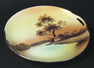 Noritake Tree In The Meadow Handled Cake Plate, Fine China Dinnerware   Tree Beh
