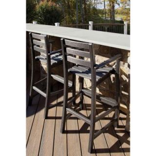 Trex Outdoor Furniture Monterey Bay Charcoal Black 2 Piece Patio Bar Chair Set TXS120 1 CB