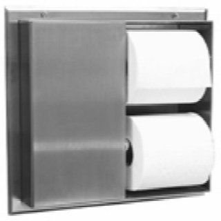 Bobrick B386 Partition Mounted Multi Roll Toilet Tissue Dispenser, Each   Toilet Paper Storage Containers