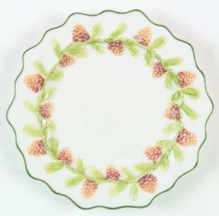 Vietri (Italy) Evergreen Salad/Dessert Plate, Fine China Dinnerware   Garland Ri